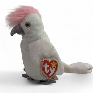 TY Beanie Babies "KuKu" The Cockatiel 8" Plush Toy Collectible 1998 NWT